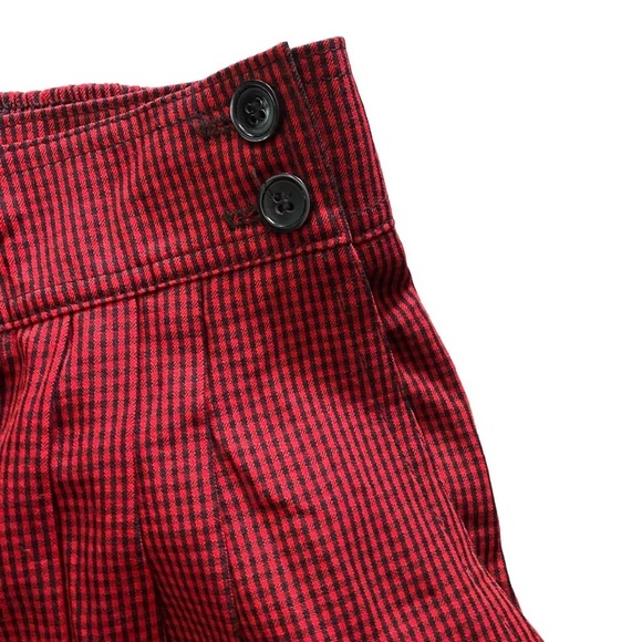 Vintage COUNTERPARTS 80’s High Waisted Red/Black Plaid Stirrup Pants sz US Wm 18 - Picture 1 of 8